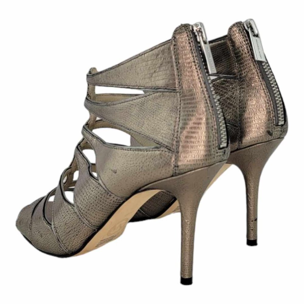 MICHAEL Michael Kors Mavis Open Toe Leather Bronze Heel Sandal - Sz. 6.5M - Picture 3 of 12